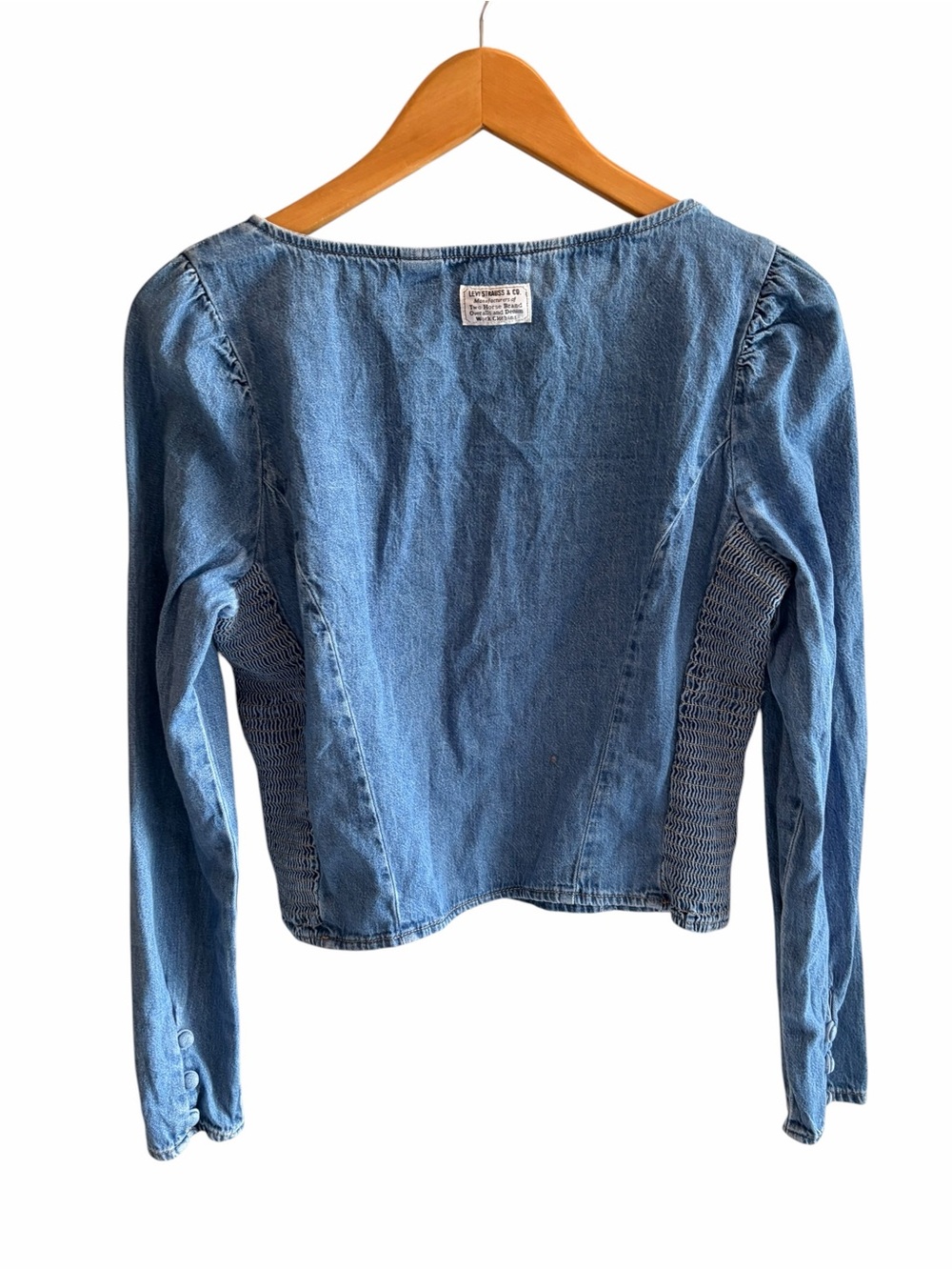 Levi’s Denim Ophelia Corset Blouse Top Size M - Picture 8 of 13